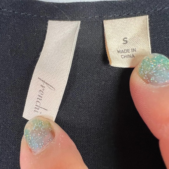 Frenchi black racerback tank top blouse size Small - Picture 3 of 7